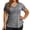 Grey, variant on Unir Women's Breathable Cotton-Feel Athletic T-Shirt, Loose Fit V-Neck Short Sleeve Workout Top, 1 Piece, S-XXL Plus Size Friendly