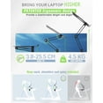 thumbnail image 2 of Treadmill Desk Attachment, Universal Treadmill Laptop Holder Adjustble Height Width, Aluminum Laptop Stand for Treadmill with Tray Black, 2 of 5