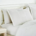 thumbnail image 4 of Chezmoi Collection Reina White Clip Jacquard Geometric 7-Piece Bed in a Bag Comforter Set, Queen, Striped Pattern Waffle Textured Bedding with Sheets Set, 4 of 10
