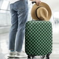 thumbnail image 2 of Green and Black Checkerboard Pattern Luggage Cover Fashion Suitcase Cover Baggage Covers Fit 25-28 Inch Luggage (Go Travel), 2 of 4