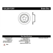 Centric Parts Disc Brake Rotor P/N:125.22017 Fits select: 2006-2009 LAND ROVER RANGE ROVER, 2011-2012 LAND ROVER RANGE ROVER HSE LUXURY