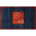 thumbnail image 1 of Ahgly Company Indoor Rectangle Contemporary Deep-Sea Blue Abstract Area Rugs, 2' x 5', 1 of 6