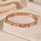 thumbnail image 3 of Brazalete pulsera de lujo con cristales de zirconia color oro rosado casual-Pulsera abierta, 3 of 5