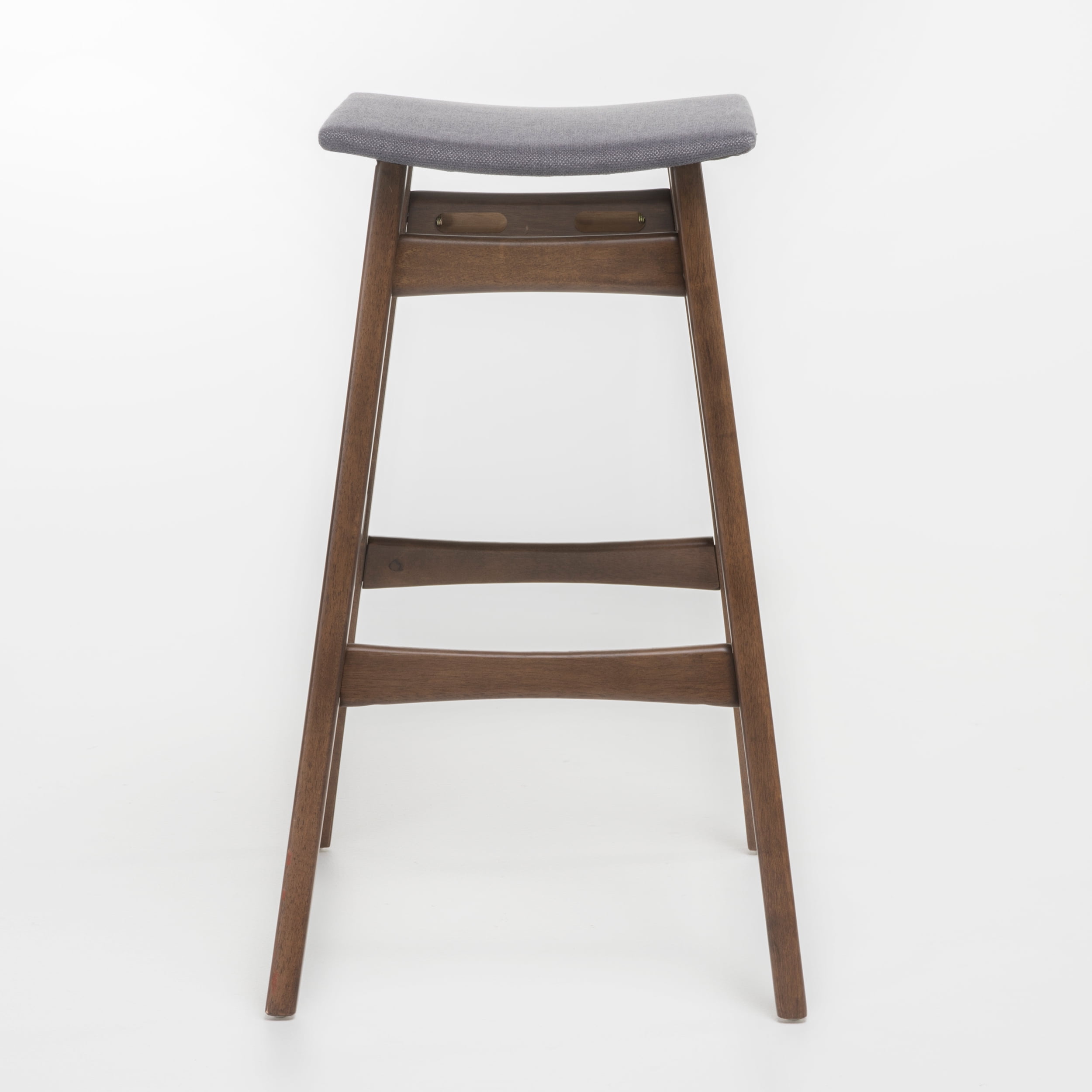 Noble House Evelyn Indoor Fabric Bar Stool, Set of 2, Dark Gray
