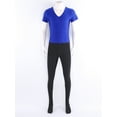 thumbnail image 3 of Aislor Combinaison de Ballet une Pièce à Manches Courtes pour Hommes, Bleu Royal m, 3 of 7