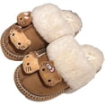 thumbnail image 1 of Zapatillas lindas de gatito para mujer, pantuflas suaves de felpa cálidas con diseño de gato Kawaii, pantuflas acogedoras para interiores y exteriores,Brown,5-6, 1 of 6