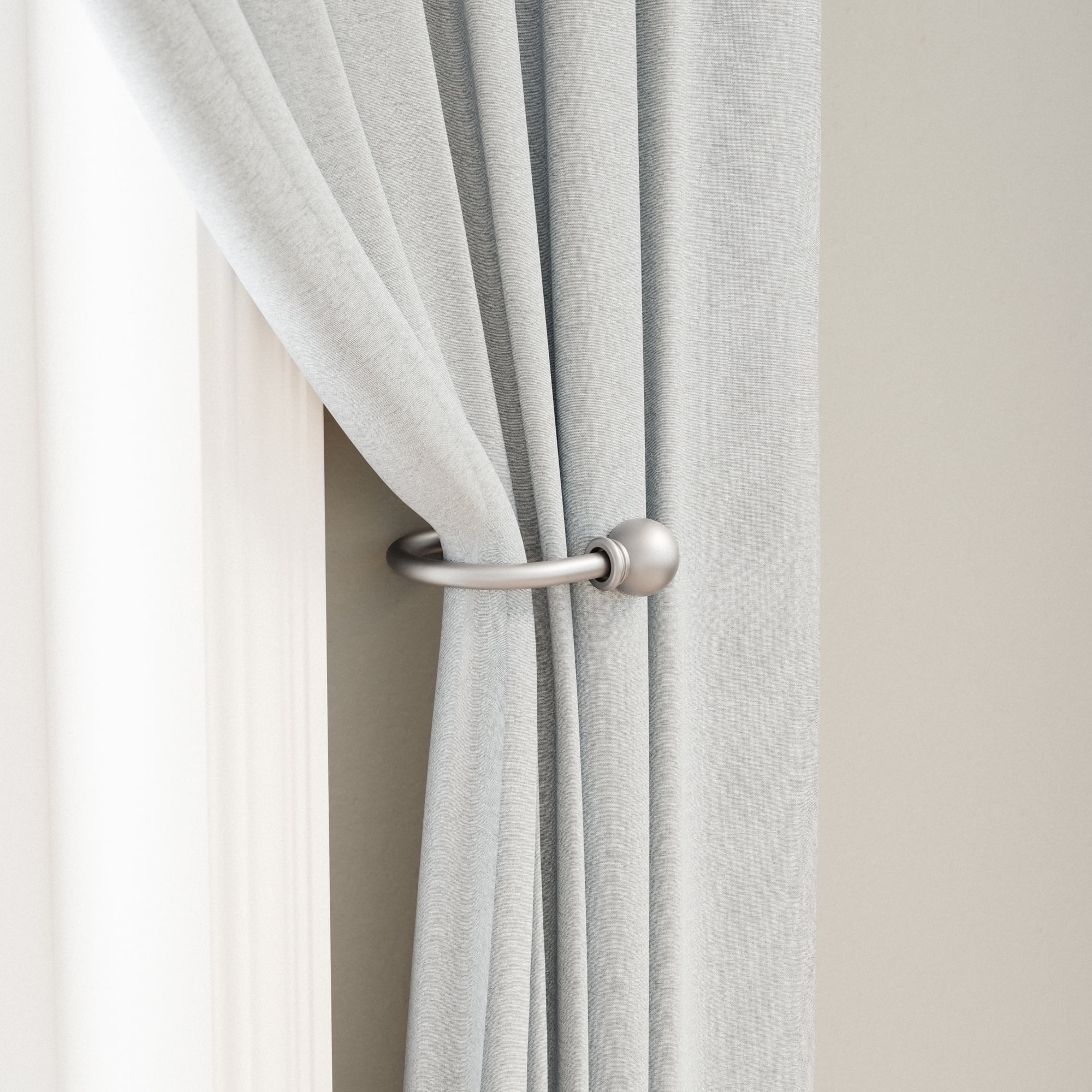 Mainstays Nickel Ball Curtain Rod Holdbacks (2 Count)