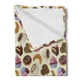 thumbnail image 2 of Coffee Soft Flannel Fleece Throw Blanket, Coffee Shop Themed Image with Cups Cookies Cake Chocolate Artwork Pattern, Cozy Plush for Indoor and Outdoor Use, 70" x 90", Multicolor, by Ambesonne, 2 of 5