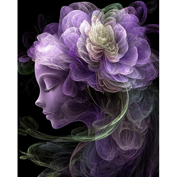 Paint by Numbers Kits for Adults-Purple Charm Flower Language- Beginners Digital Oil Paint by Number for Adults Easy Canvas for Home Wall Decoration and Gifts 16X20 inch-