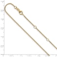 thumbnail image 2 of Auriga 10K Yellow Gold 1.4 mm Round Cable 1in+1in Adjustable Chain Necklace for Women 18", 2 of 4