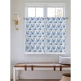 thumbnail image 6 of Tier Curtains 45 Inches Long, Blue Crab Coastal Window Treatment Curtain Drapes, Summer Beach Nautical Starfish Window Half Privacy Curtains for Bedroom Bathroom, 42"x45", 2 Panels, 6 of 7