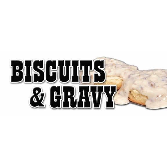 48" BISCUITS & GRAVY DECAL sticker sausage biscuit southern food homemade home made from scratch
