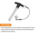thumbnail image 3 of Unique Bargains T Handle Lock Pins, 25/64' Pin Dia. 3-5/32' Usage Length Stainless Steel Push-Button Quick Release Pin, 3 of 5