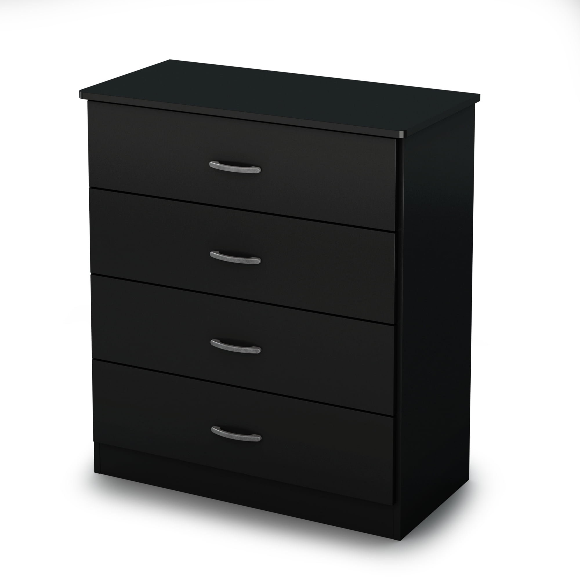 Chocolate with Metal Handles in Pewter Finish South Shore Libra Collection 4-Drawer Dresser