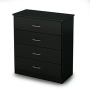 South Shore Smart Basics 4-Drawer Chest, Pure Black