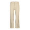 thumbnail image 6 of LEKWK Flared Dress Pants for Men Slim Fit Bootcut Trousers Retro Style Casual Slacks with Pockets Smooth Draped Apparel for Business Work Office Party Outing Khaki XXL, 6 of 7