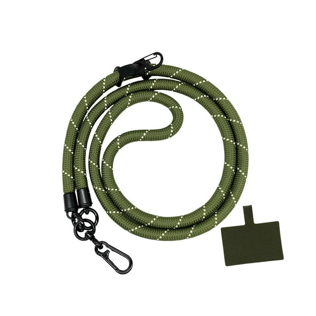 Phone Tether Phone Lanyard Holder Strap Phone Accessories Strong Detachable Hook Green White