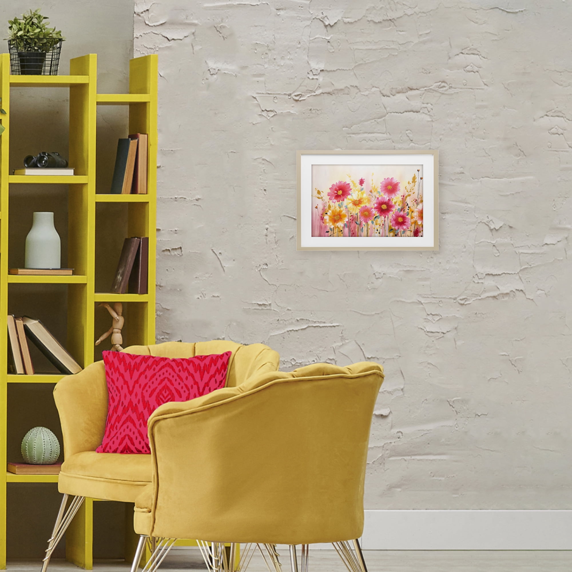 Stupell Industries Blush Blooming Whimsy Birch Framed Print Under Glass, design by Andrea Haase