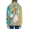 thumbnail image 4 of Kll Unisex Kids Boys Girls Hooded Pocket Pullover Hoodies-Starfish And Seashell, 4 of 9
