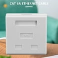 thumbnail image 3 of RJ45 Network Socket - Shielded Surface Mounted Double Wall Socket with CAT6A Ethernet LAN Cable Port for Network Cable, 3 of 8