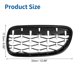 thumbnail image 3 of No.51137254967/51137254968 Parrilla de parachoques del capó delantero para BMW Serie 3 1 par tono negro plateado, 3 of 7