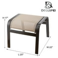 Outdoor Patio Footstools Aluminum Outdoor Ottomans Footrest Small