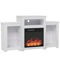 thumbnail image 4 of MELLCOM 55" Fireplace TV Stand for TVs Up to 65", 18" Fireplace Insert with APP Control, Remote Control, 16 Color Lights, Entertainment Center, White, 4 of 7