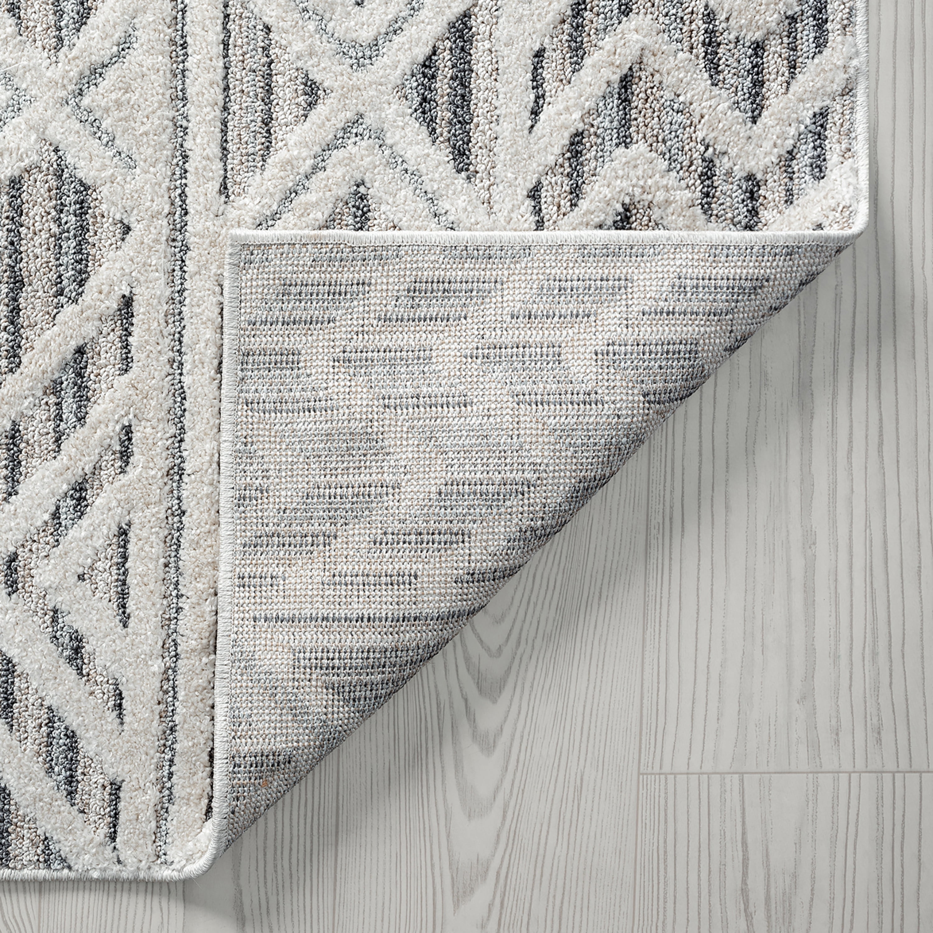 Bliss Rugs Moroccan Contemporary Geometric Area Rug, Indoor Rugs for Living Room, Dining Room, Bedroom | Gray, 5' x 8' (5'3''x7'3'')