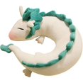 thumbnail image 1 of Almohada de cuello de dragón blanco bonito de Anime, almohada de viaje en forma de U, muñeca de peluche, almohada de cuello de dragón blanco, 1 of 5