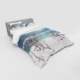 thumbnail image 3 of Ambesonne Nature Bedding Set 3 Pcs, Fallen Tree in Beach, Twin, Cream Green, 3 of 3
