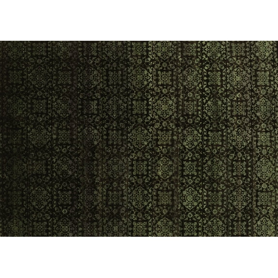 Ahgly Company Indoor Rectangle Abstract Brown Contemporary Area Rugs, 2' x 4'
