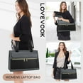 thumbnail image 2 of LOVEVOOK Laptop Bag for Women 15.6 Inch Tote Work Professional Leather Computer Briefcase Waterproof Handbag Shoulder Large Capacity Business Teacher Office Crossbody Purse, 2 of 8