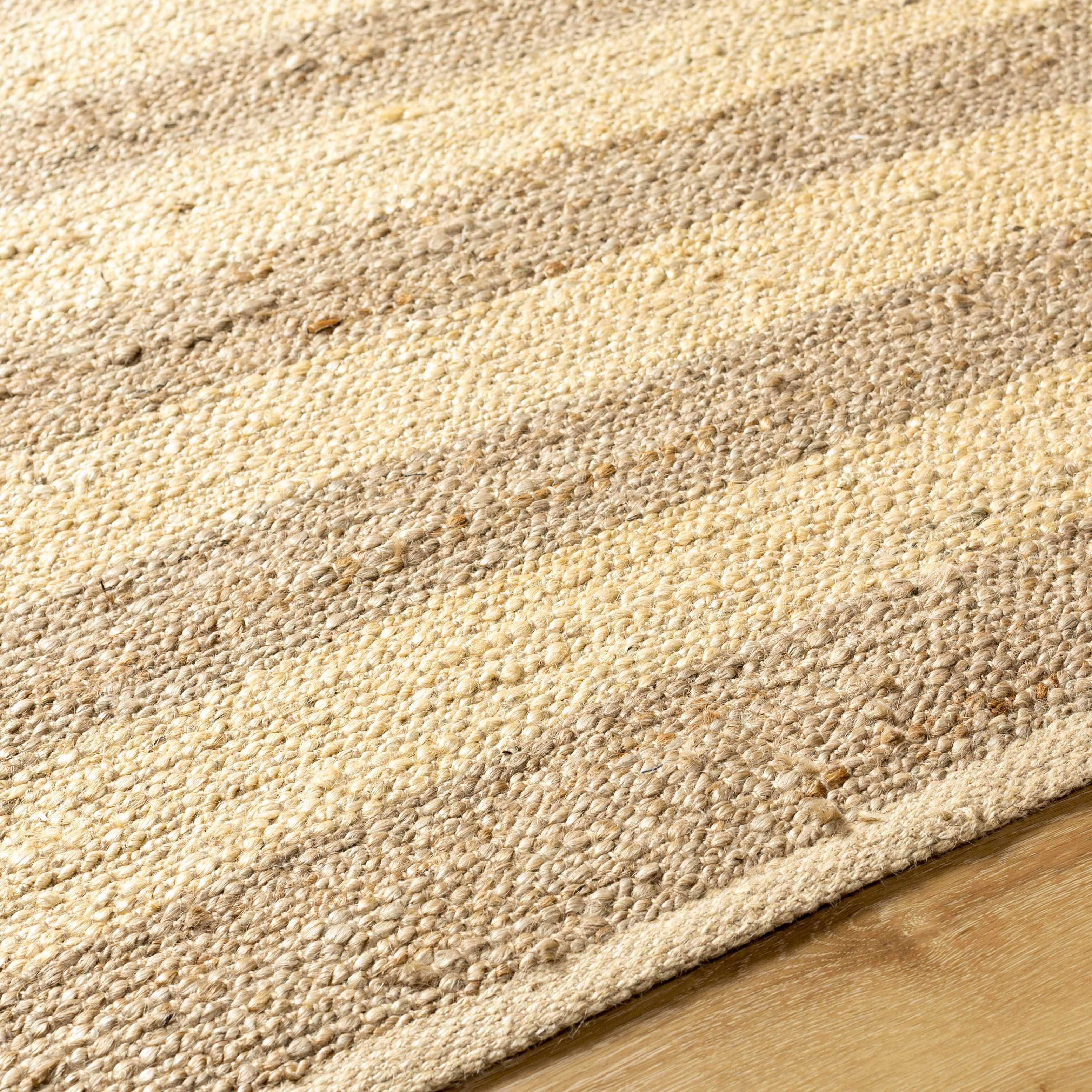 Hauteloom Ilkay Jute Living Room, Bedroom Area Rug - Farmhouse - Light Beige - 8' x 10'