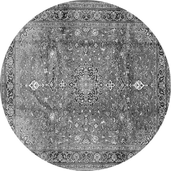 Ahgly Company Indoor Round Persian Gray Traditional Area Rugs, 6' Round