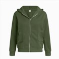 thumbnail image 7 of Staki Girls Lightweight Zip-Up Hoodie for Kids Soft Casual Hooded Sweatshirt 4-15Y(Army Green,4-5 Years), 7 of 7