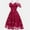 Wine, variant on HKEJIAOI Summer Clearance Sun Dresses for Woman Women Lace Off-The-Shoulder Sling Short Sleeves Party Dress Cocktail Prom Ballgown Vintage Dress Light Blue