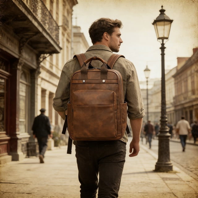 Mochila multifuncional de moda para mujer, de gran capacidad, material de PU impermeable, textura suave y diseño elegante para trabajo y escuela.