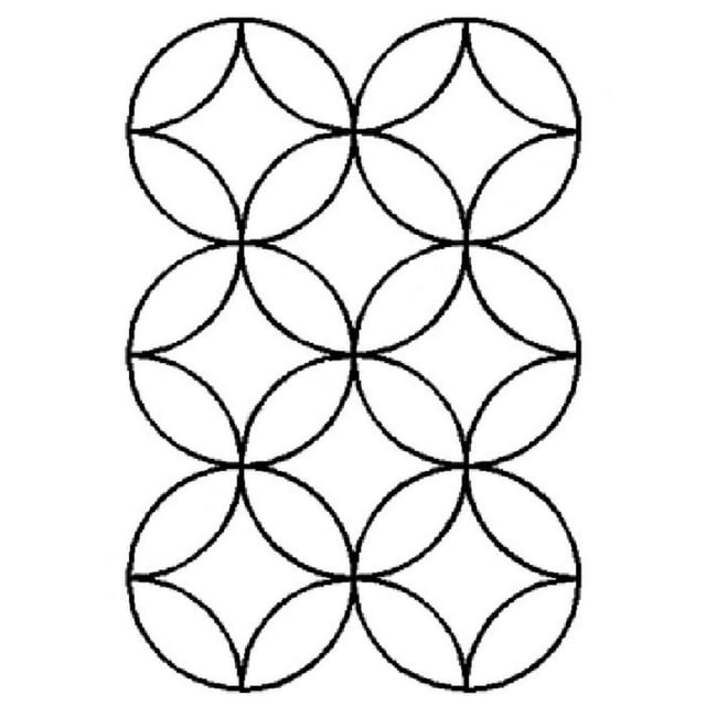 QCI 6""x 9"" Cathedral Window Quilting Stencil - Circle Size 3"" 346