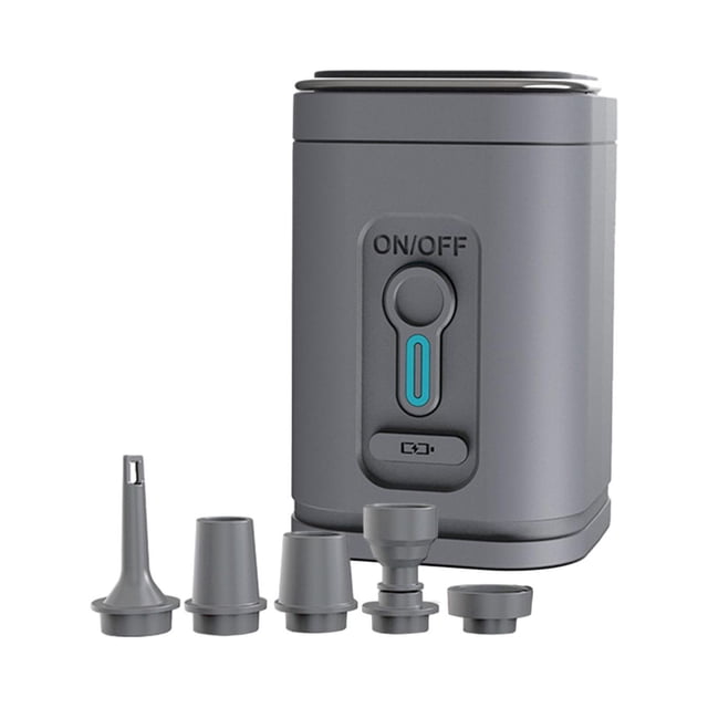 Mini bomba para inflar y desinflar, bomba de aire, dispositivos de inflado, accesorios, bomba de aire portátil USB, bomba de aire eléctrica para balsa gris