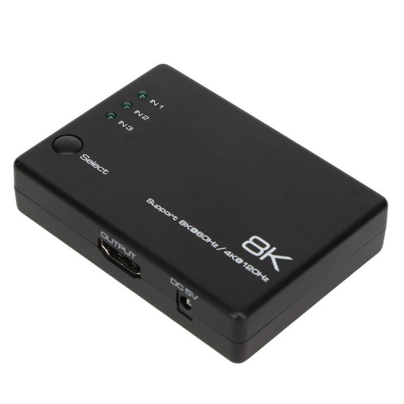 8K HD Switcher, Remote Control HD Multimedia Switcher 3 In 1 Out Fast Stable for Projector