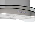 thumbnail image 3 of Campana extractora Supra CI-76 con cristal curvo de 76 cm color acero, 3 of 6