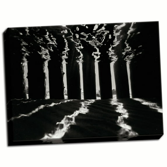 Gango Home Decor Pier Pilings 4 by Lee Peterson (Ready to Hang); One 24x18in Hand-Stretched Canvas