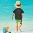 thumbnail image 4 of FORMRS Boys Rash Guard Short Sleeves Swim Shirt Quick Dry UPF 50+ Sun Protection, Sizes 3-12T, Retro Pine Tree, 4 of 6