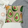 thumbnail image 2 of Creowell Tropical Avocado Throw Pillow Covers Kids Cartoon Fruits Printed Pillow Covers for Kids Boys Girls Green Avocado Beige Pillowcases for Office Home Decor Multi-Size, 2 of 5