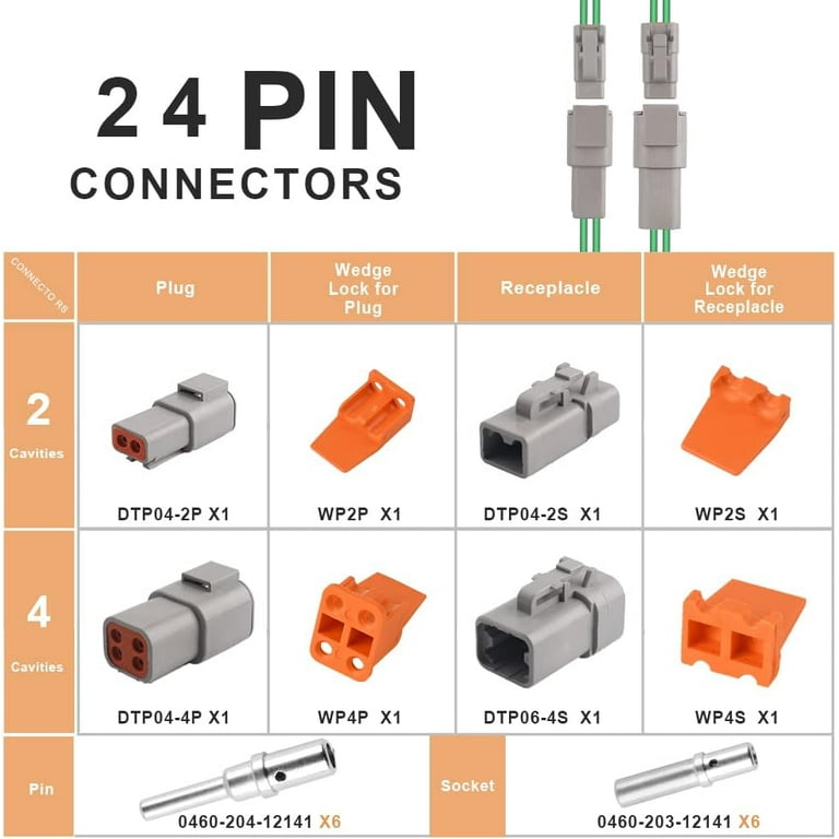 JRready ST6139 DTP Connector Kit 2 4 Pin Gray IP67