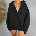 thumbnail image 2 of Hoodies for Women,Hoodie Women Trendy Preppy Long Sleeve Sweatshirt for Casual Tops,Sweatshirt for Women,Z05 Black,S, 2 of 5