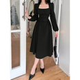 thumbnail image 2 of Robes de Soirée Élégantes pour Femmes 2023 Robe Longue Décontractée à Manches Bouffantes pour le Printemps et le Bal Mode Coréenne Robe de Soirée pour Femmes, 2 of 5