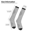 thumbnail image 5 of Balery GlitterSilver Printed Novelty Socks Men's Women's Crew Socks Sports Socks Knee High Socks Cotton Socks Quirky and Cool Socks, 5 of 9