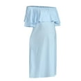 thumbnail image 5 of asdoklhq Maternity Clothes for Women,Off Shoulder Pregnancy Solid Sundress Sexy Dress, 5 of 9