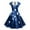 Dark Blue, variant on TTUHYWXI Women's 1950s Retro Swing Dresses 2025 Halloween Ghost Pumpkin Print Cocktail Party Cap Sleeve V Neck Zip up Dress (Blue, M)